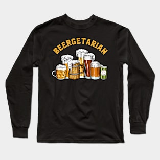 Funny Brewing Beer Lovers Beergetarian Long Sleeve T-Shirt